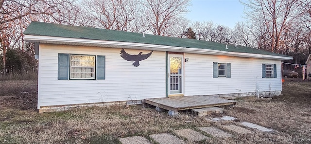 exterior space with a wooden deck