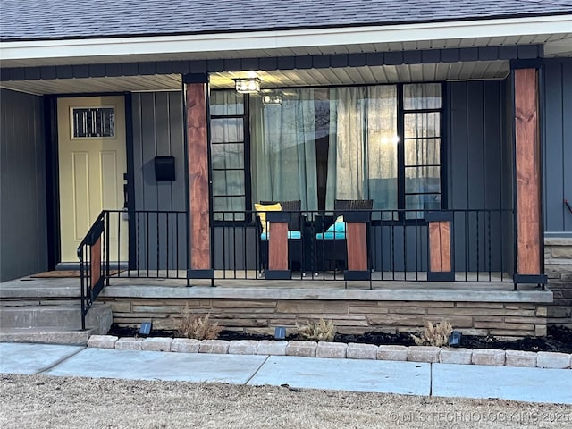 view of doorway to property