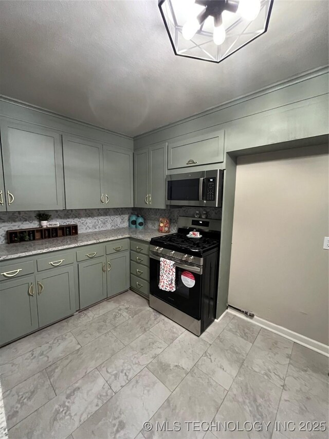 kitchen with appliances with stainless steel finishes