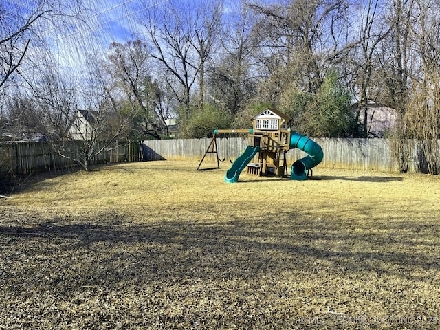 view of play area with a lawn