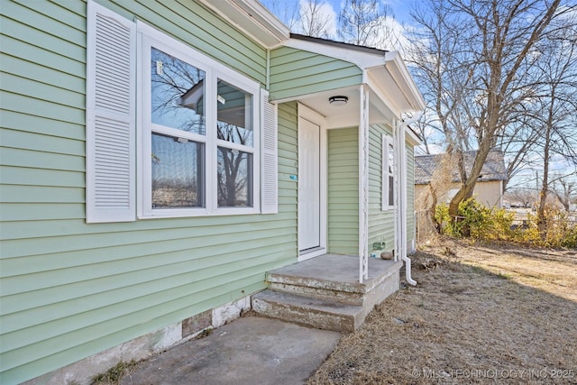 view of doorway to property