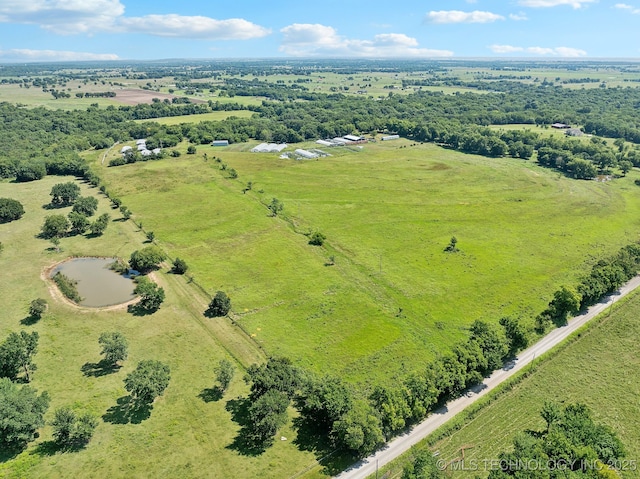 bird's eye view featuring a rural view