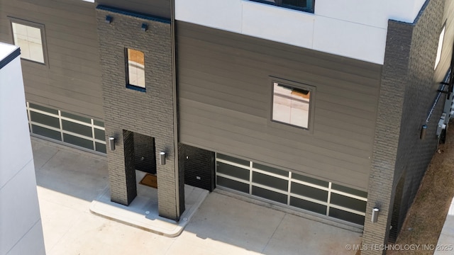 view of home's exterior with a garage