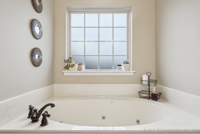 bathroom featuring a tub