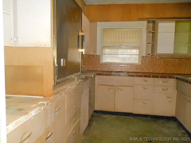 kitchen featuring tile countertops