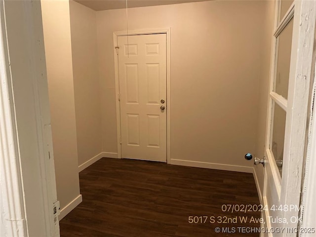 interior space featuring dark hardwood / wood-style flooring