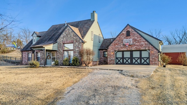 view of front of home featuring a garage