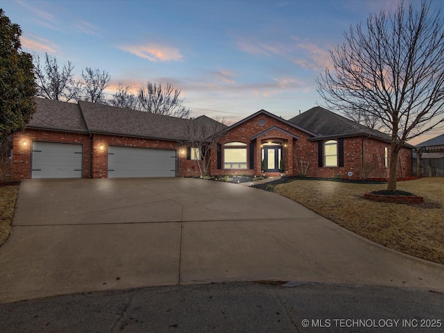 ranch-style house with a garage