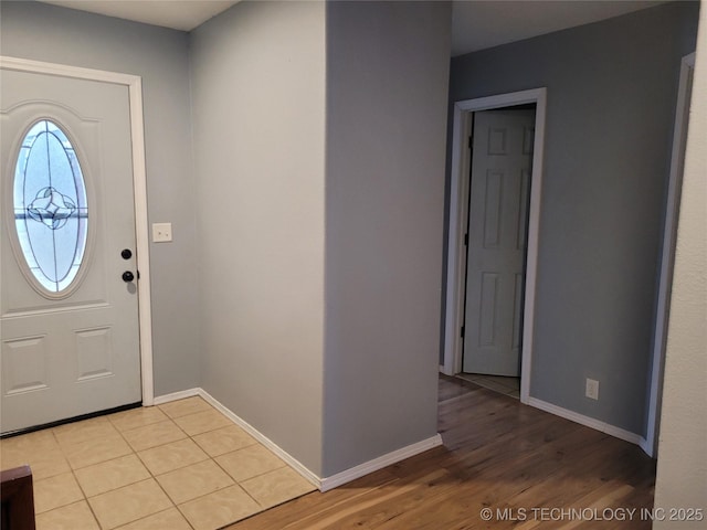 entryway featuring light hardwood / wood-style flooring