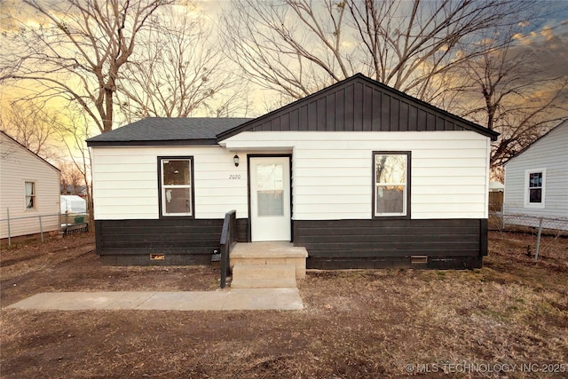 view of bungalow-style house