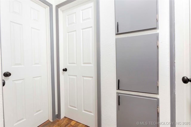 bathroom featuring hardwood / wood-style floors