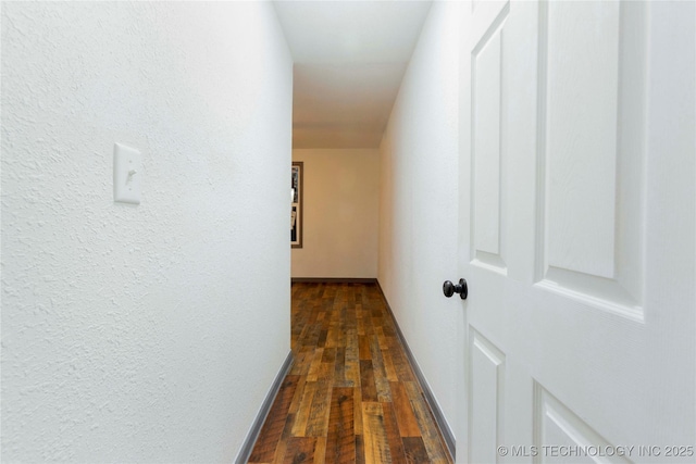 hall featuring dark hardwood / wood-style floors