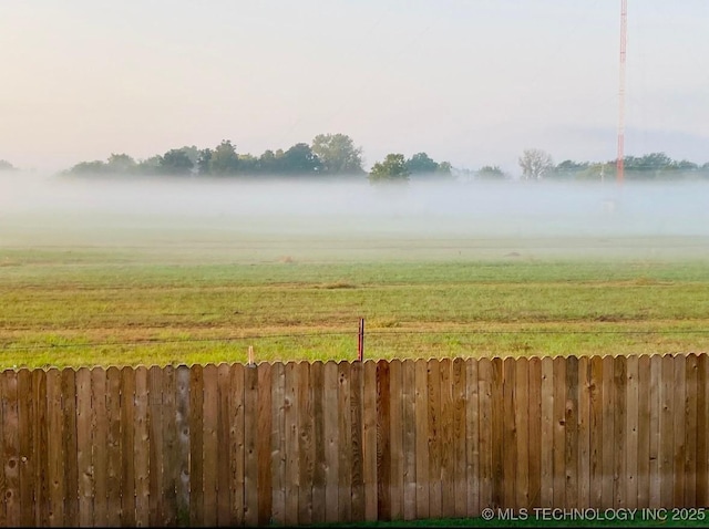 view of yard featuring a rural view