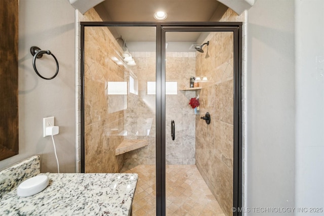 bathroom with walk in shower