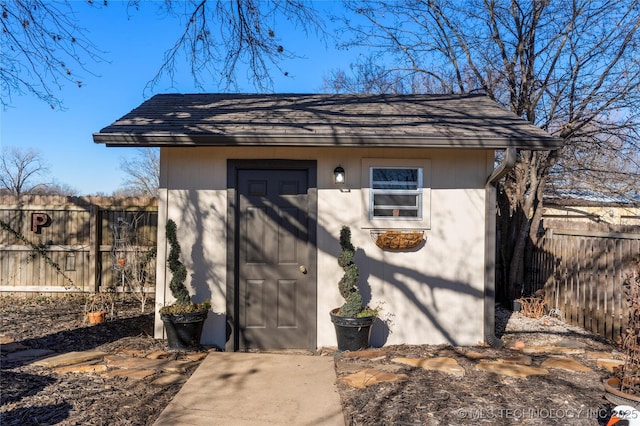 view of outbuilding