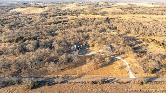 drone / aerial view featuring a rural view