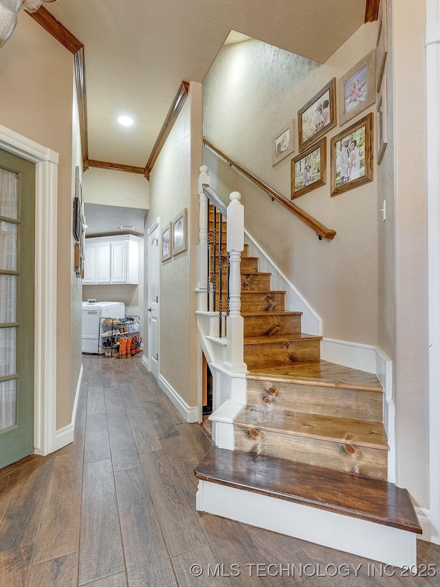 stairway with ornamental molding