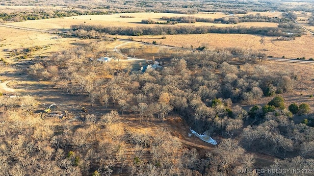 drone / aerial view featuring a rural view