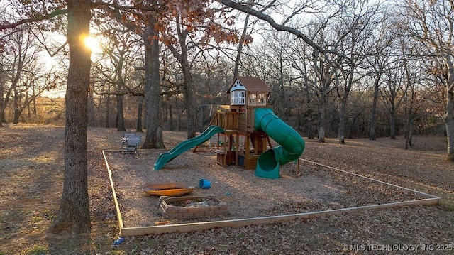 view of jungle gym