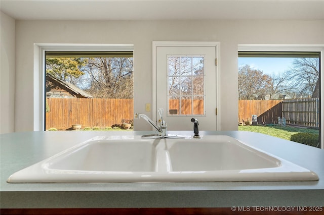 interior details featuring sink