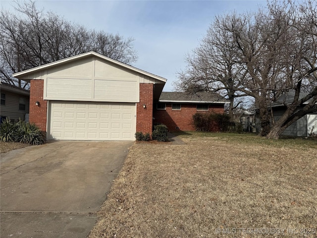 view of side of property featuring a garage