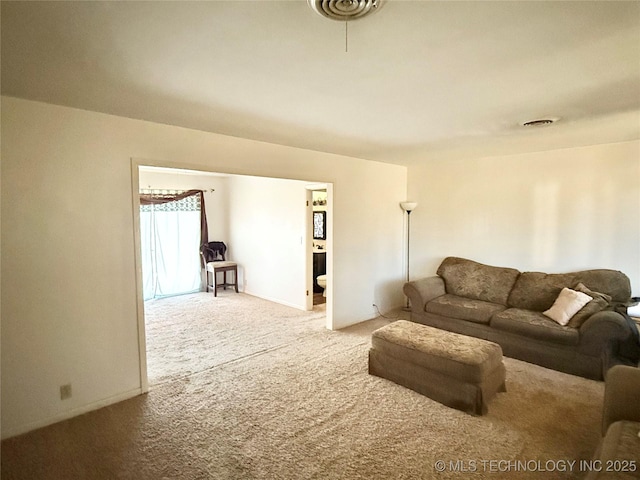 view of carpeted living room