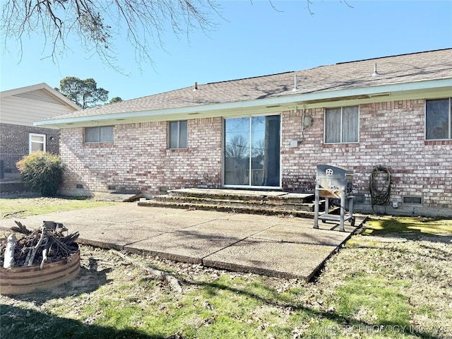 back of house with a patio area