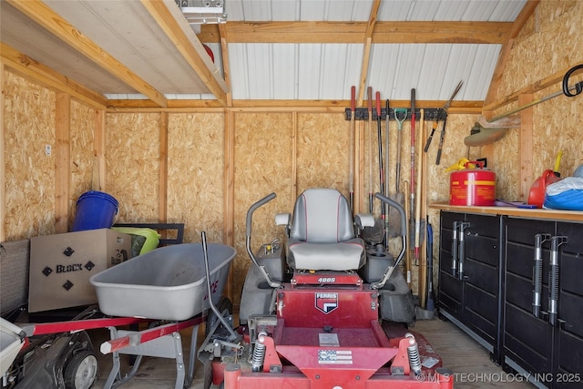 view of storage area