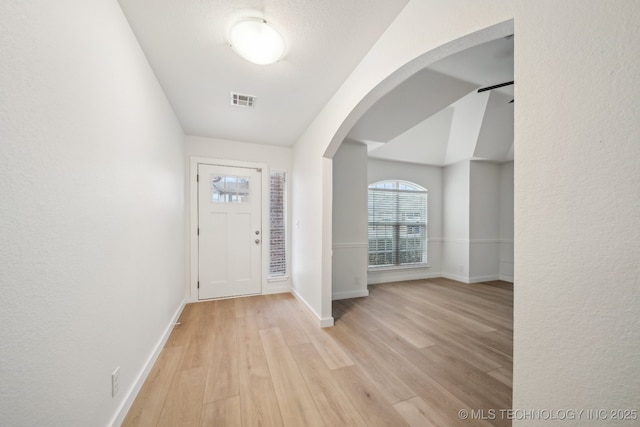 foyer entrance featuring light hardwood / wood-style floors