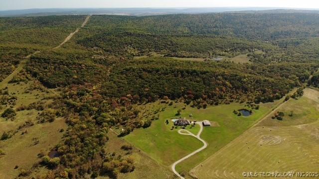 drone / aerial view featuring a rural view