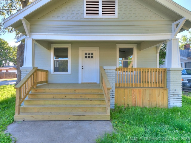 bungalow with a porch