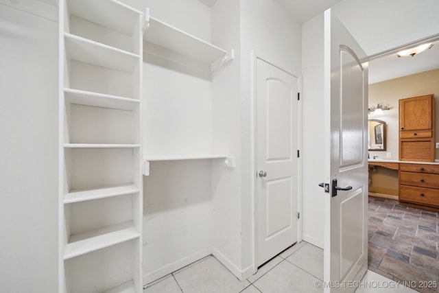 view of walk in closet