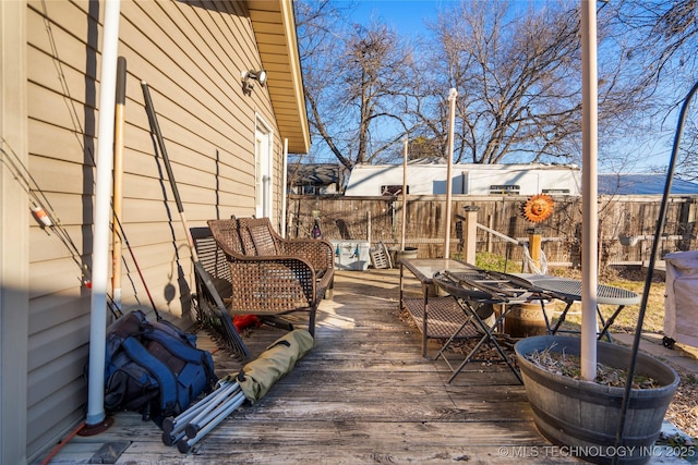 view of wooden deck