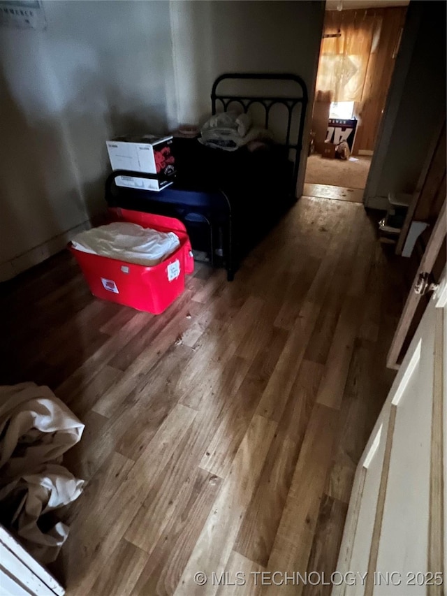 bedroom featuring wood-type flooring