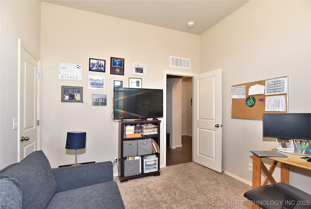 view of carpeted living room