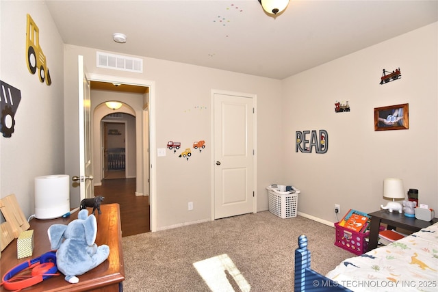 view of carpeted bedroom