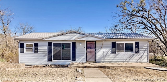 single story home with a patio area