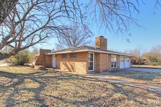 view of home's exterior with a garage