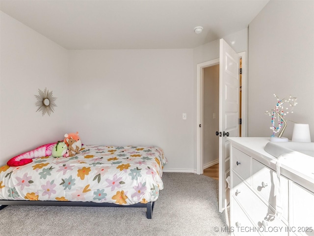 view of carpeted bedroom