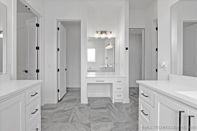 bathroom featuring vanity