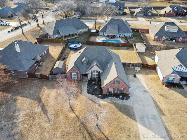 birds eye view of property