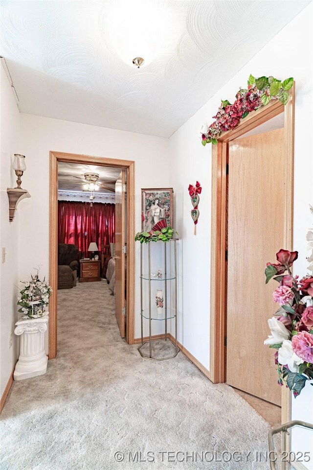 432756 E 320th Rd, Big Cabin, OK 74332 - hall featuring carpet flooring and baseboards