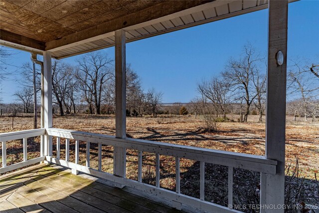432756 E 320th Rd, Big Cabin, OK 74332 - deck featuring a rural view