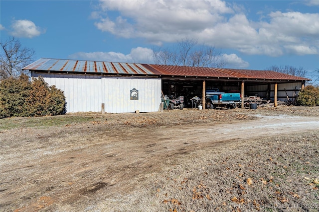 432756 E 320th Rd, Big Cabin, OK 74332 - view of pole building featuring a carport