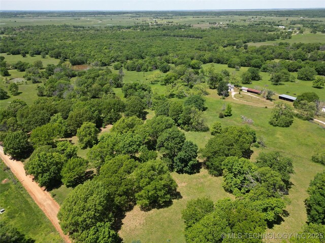 432756 E 320th Rd, Big Cabin, OK 74332 - bird's eye view with a forest view