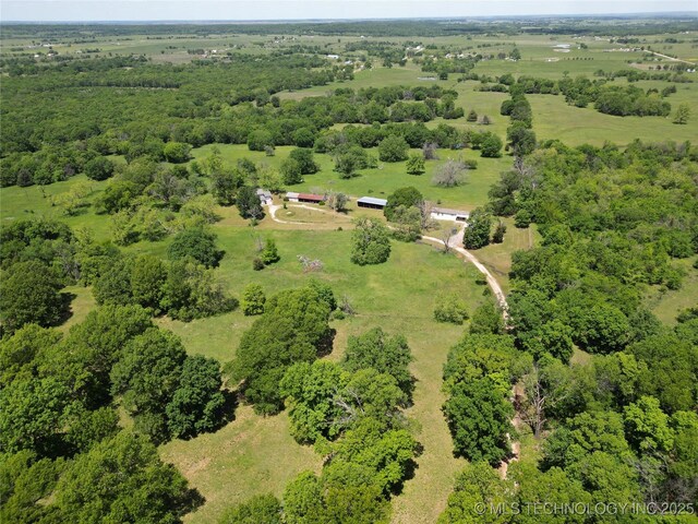 432756 E 320th Rd, Big Cabin, OK 74332 - birds eye view of property