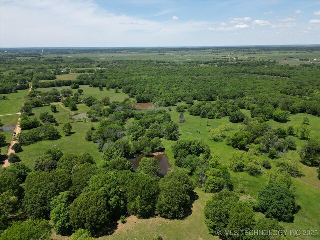 432756 E 320th Rd, Big Cabin, OK 74332 - aerial view featuring a forest view