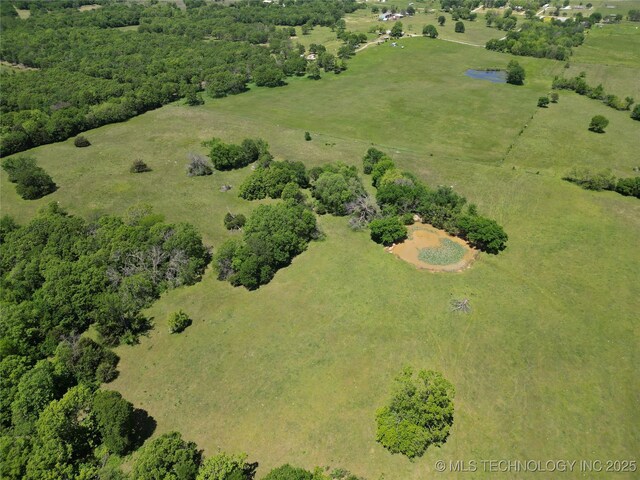 432756 E 320th Rd, Big Cabin, OK 74332 - drone / aerial view featuring a rural view