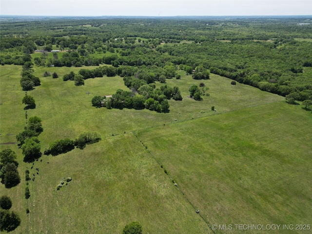 432756 E 320th Rd, Big Cabin, OK 74332 - birds eye view of property featuring a rural view