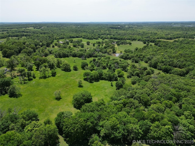 432756 E 320th Rd, Big Cabin, OK 74332 - drone / aerial view with a forest view